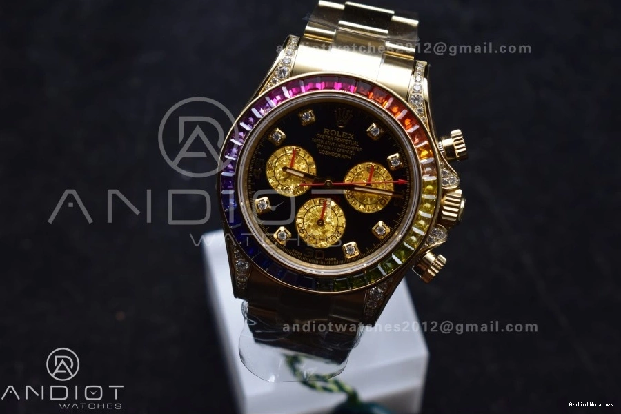 Bracelet SH Edition Dial 116598RBOW YG Timeless Daytona 1:1 Black Diamonds 779 Best ZF Rainbow on 0409